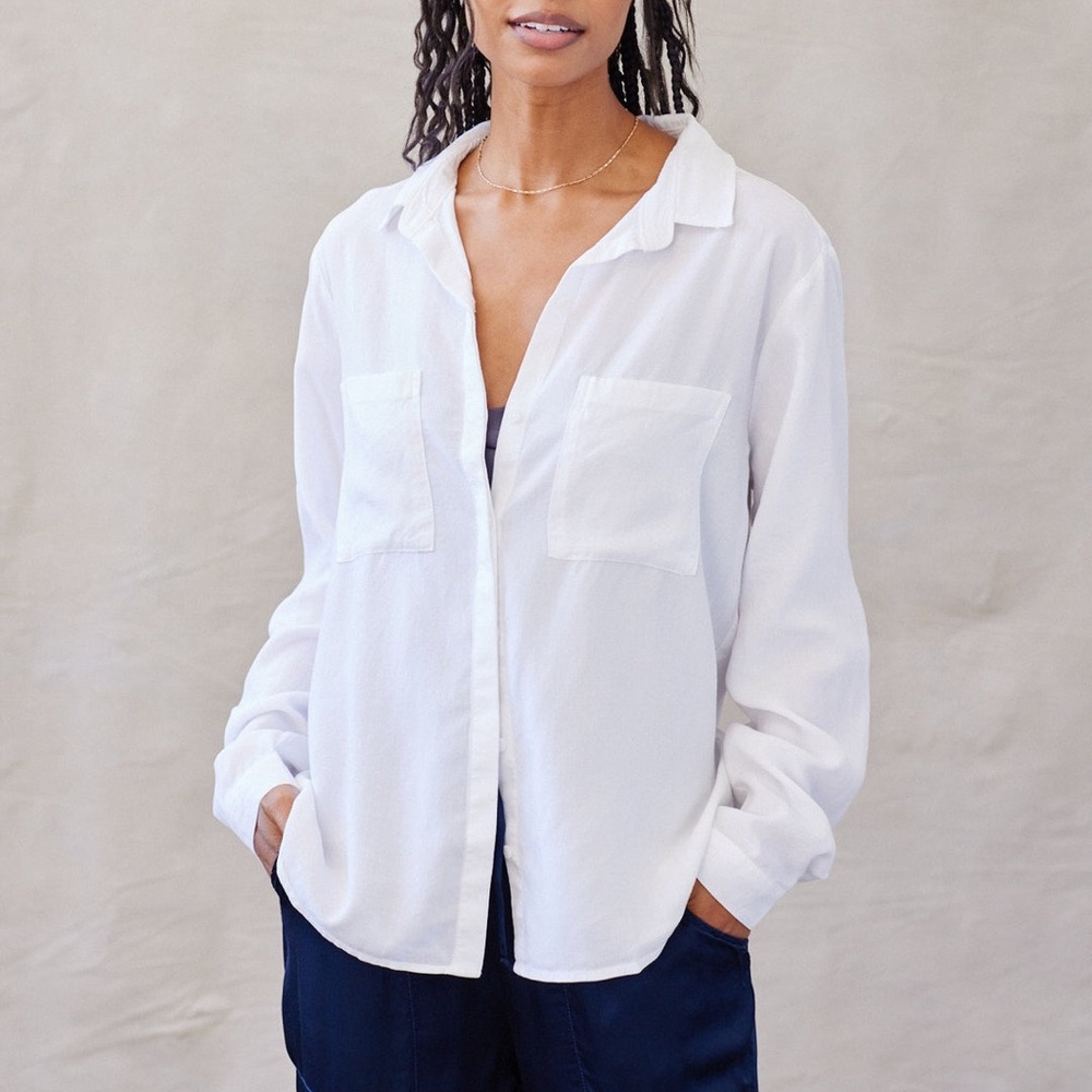 beachlunchlounge oversized button down XS